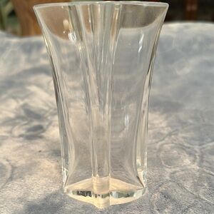 Vintage Elegant Clear Glass Vase